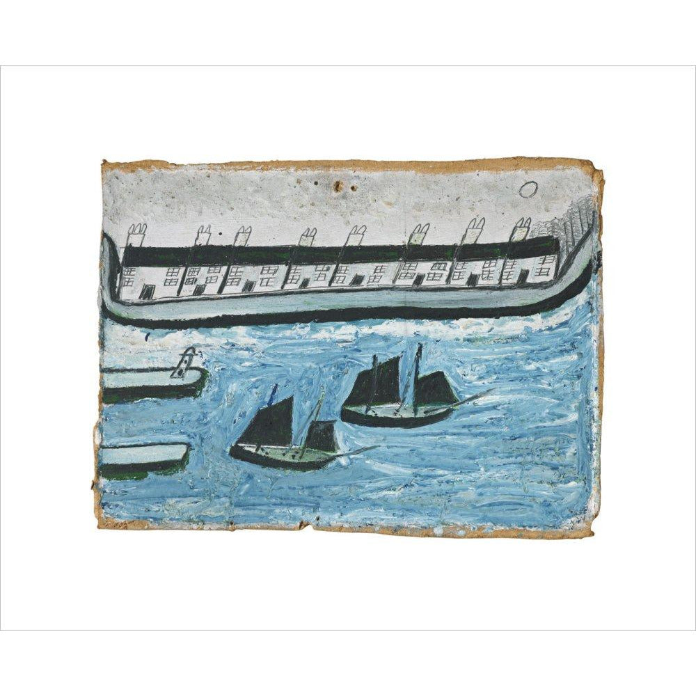Houses at the water's edge - Art print