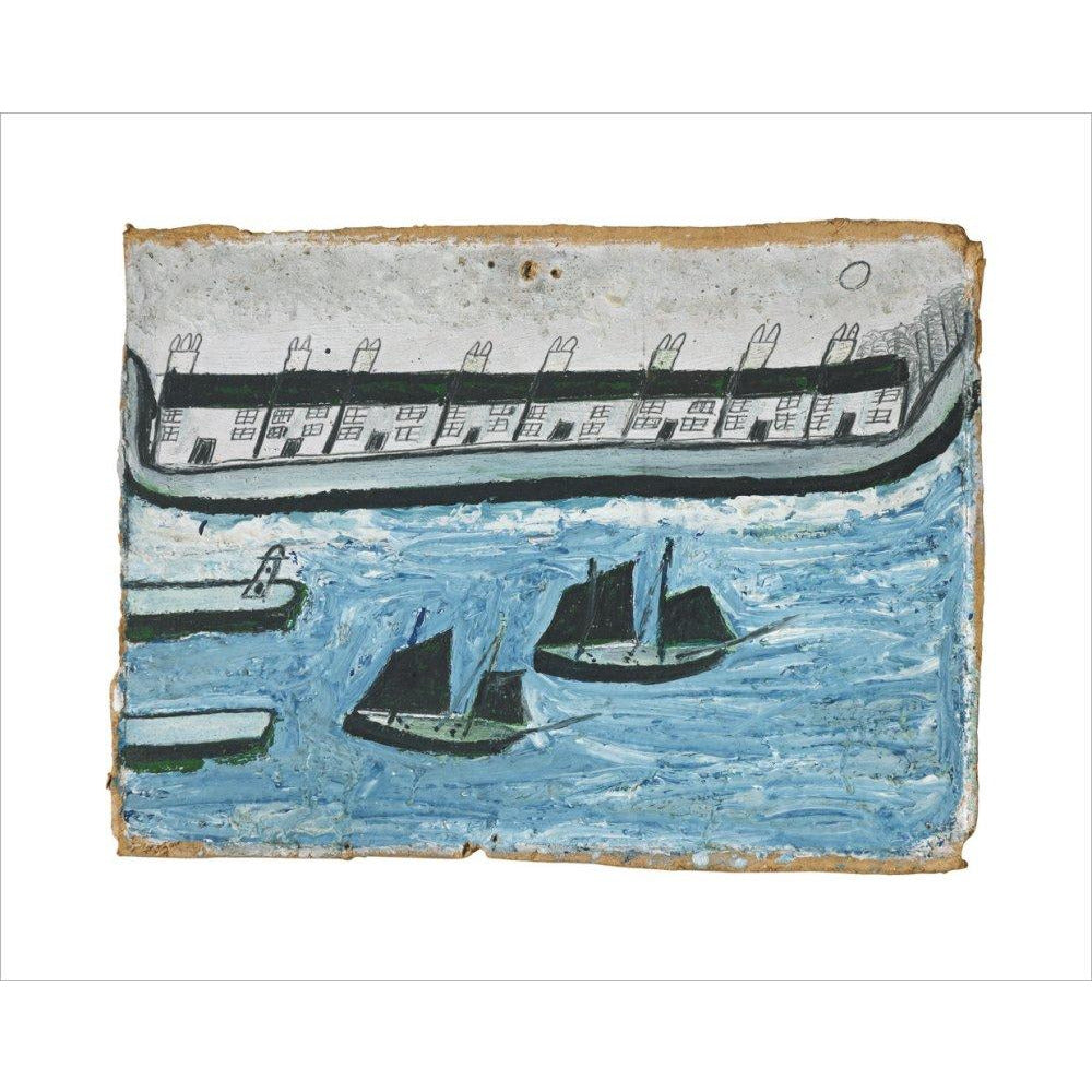 Houses at the water's edge - Art print