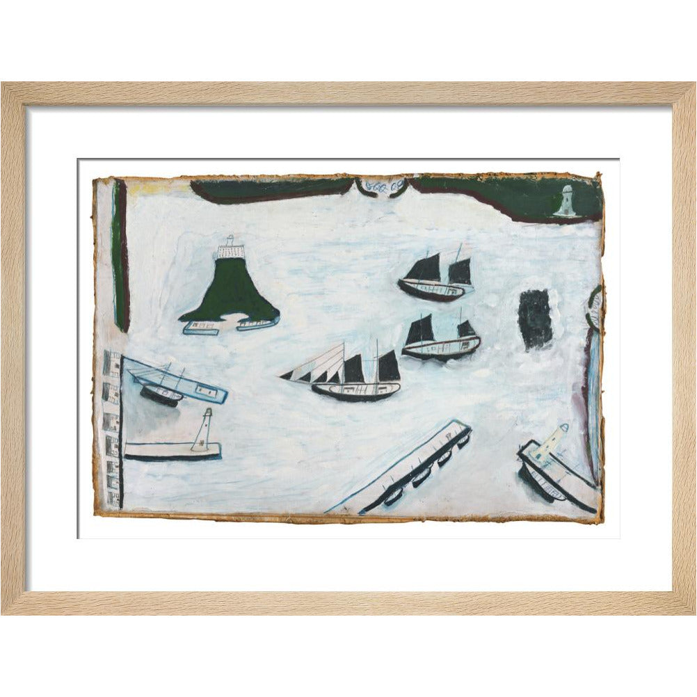 Mount's Bay with four lighthouses - Art print