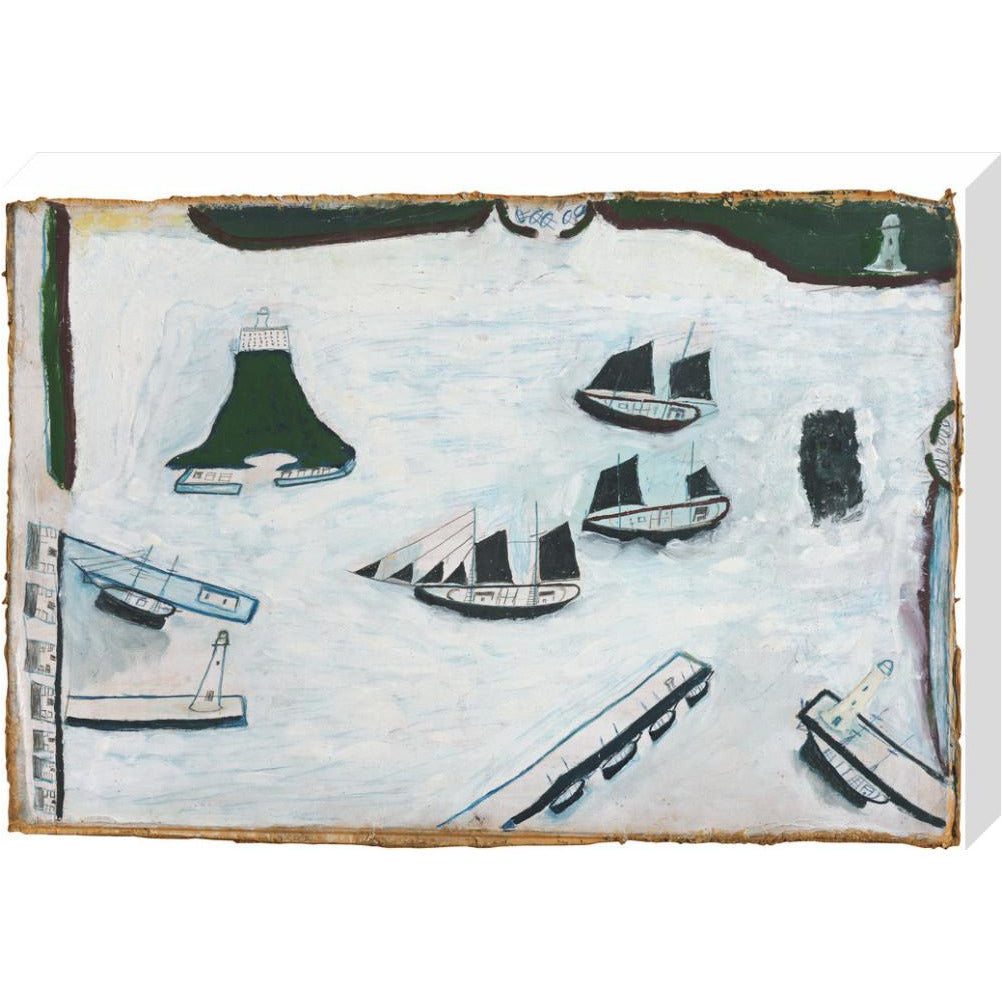Mount's Bay with four lighthouses - Art print
