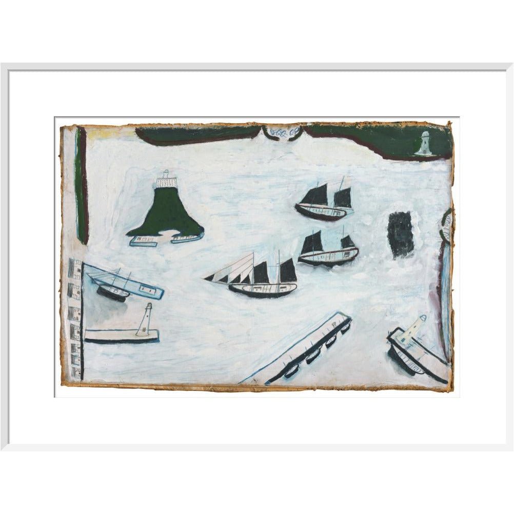 Mount's Bay with four lighthouses - Art print