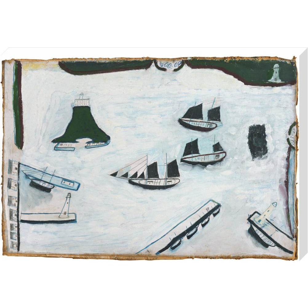 Mount's Bay with four lighthouses - Art print