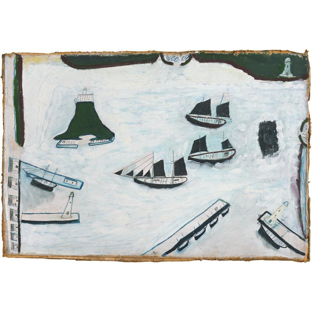 Mount's Bay with four lighthouses - Art print