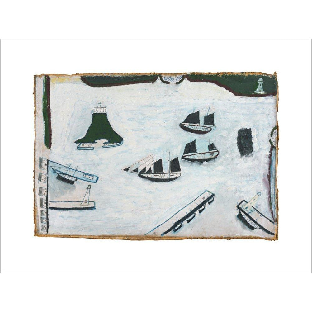 Mount's Bay with four lighthouses - Art print