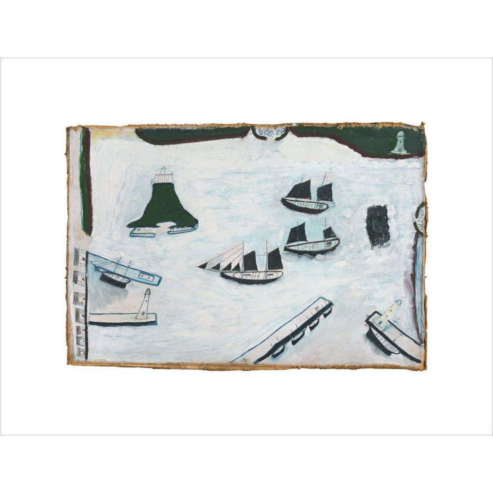 Mount's Bay with four lighthouses - Art print