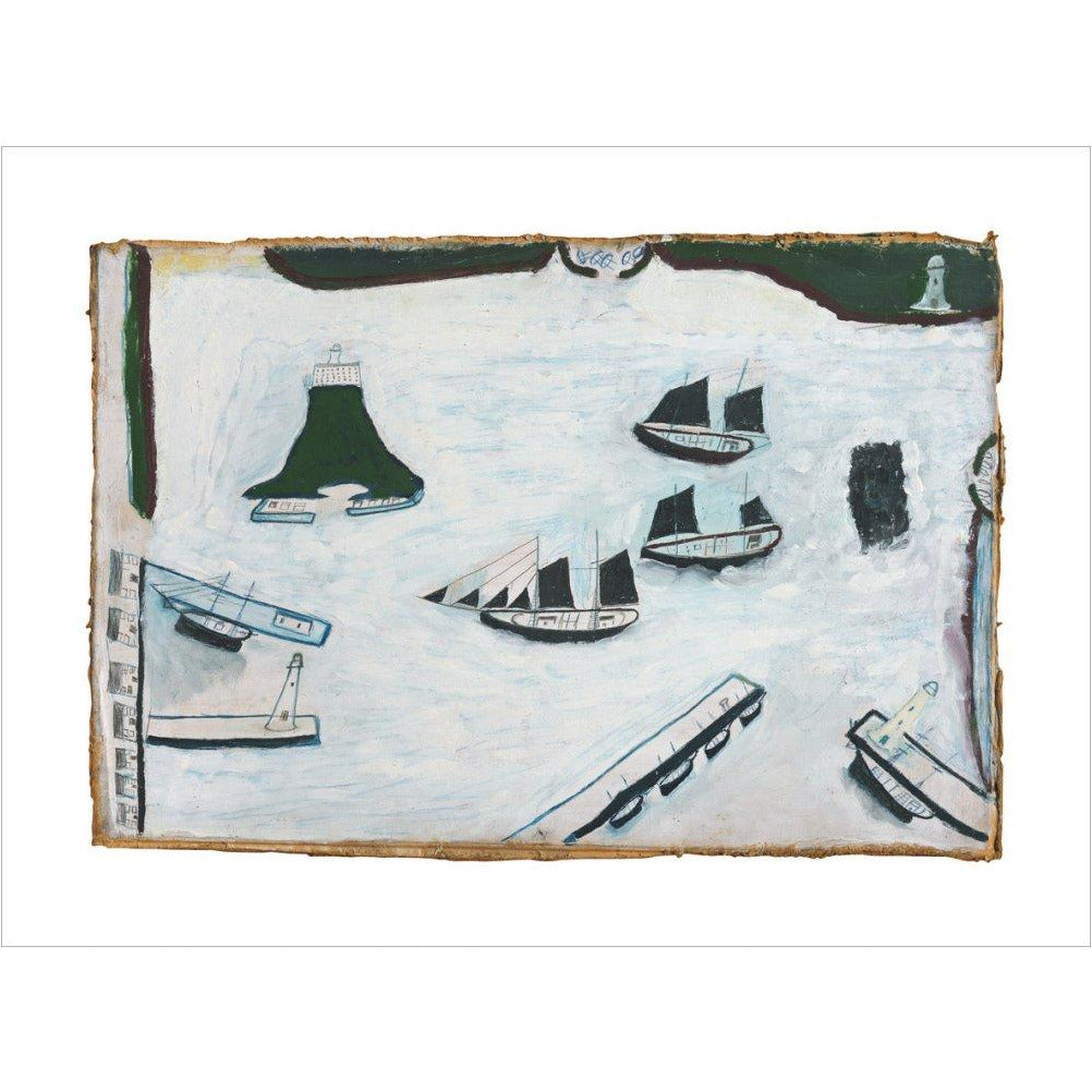 Mount's Bay with four lighthouses - Art print