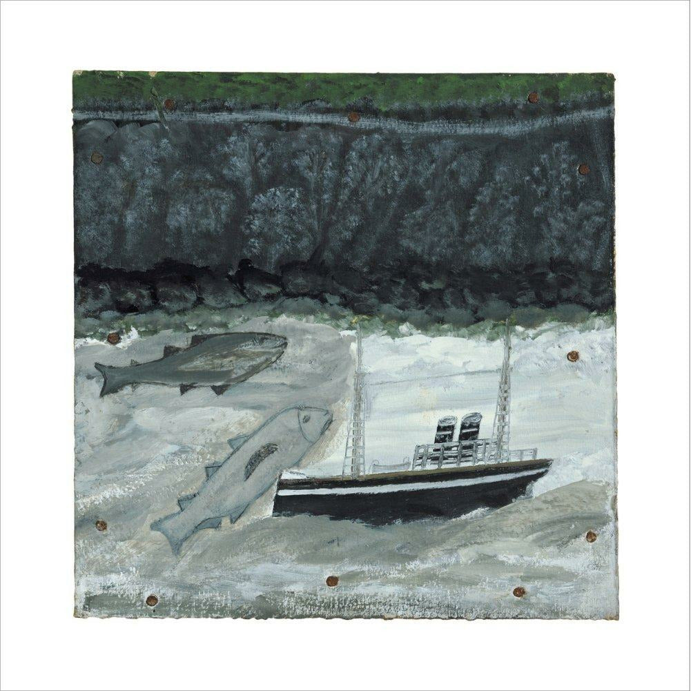 Land, fish and motor vessel - Art print