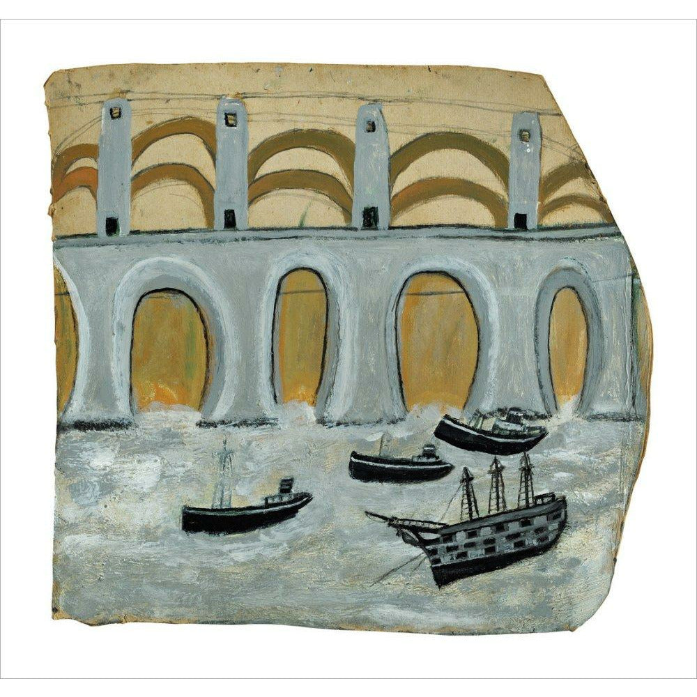 Boats before a great bridge (Royal Albert Bridge?)