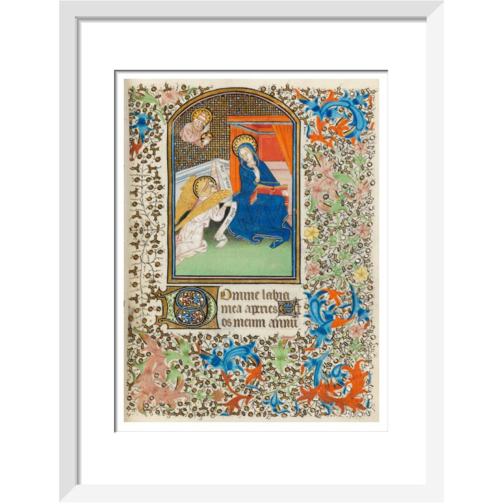 The Annunciation, Besancon Book of Hours - Art print