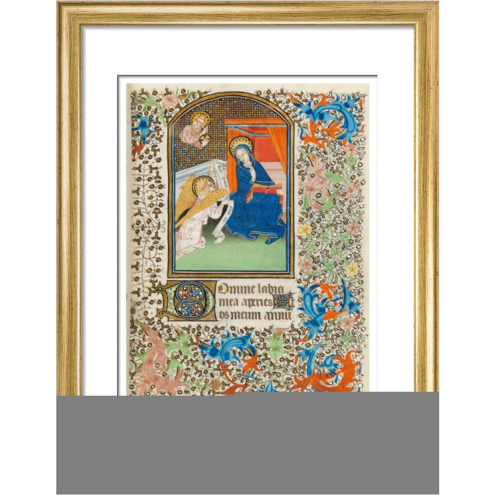 The Annunciation, Besancon Book of Hours - Art print