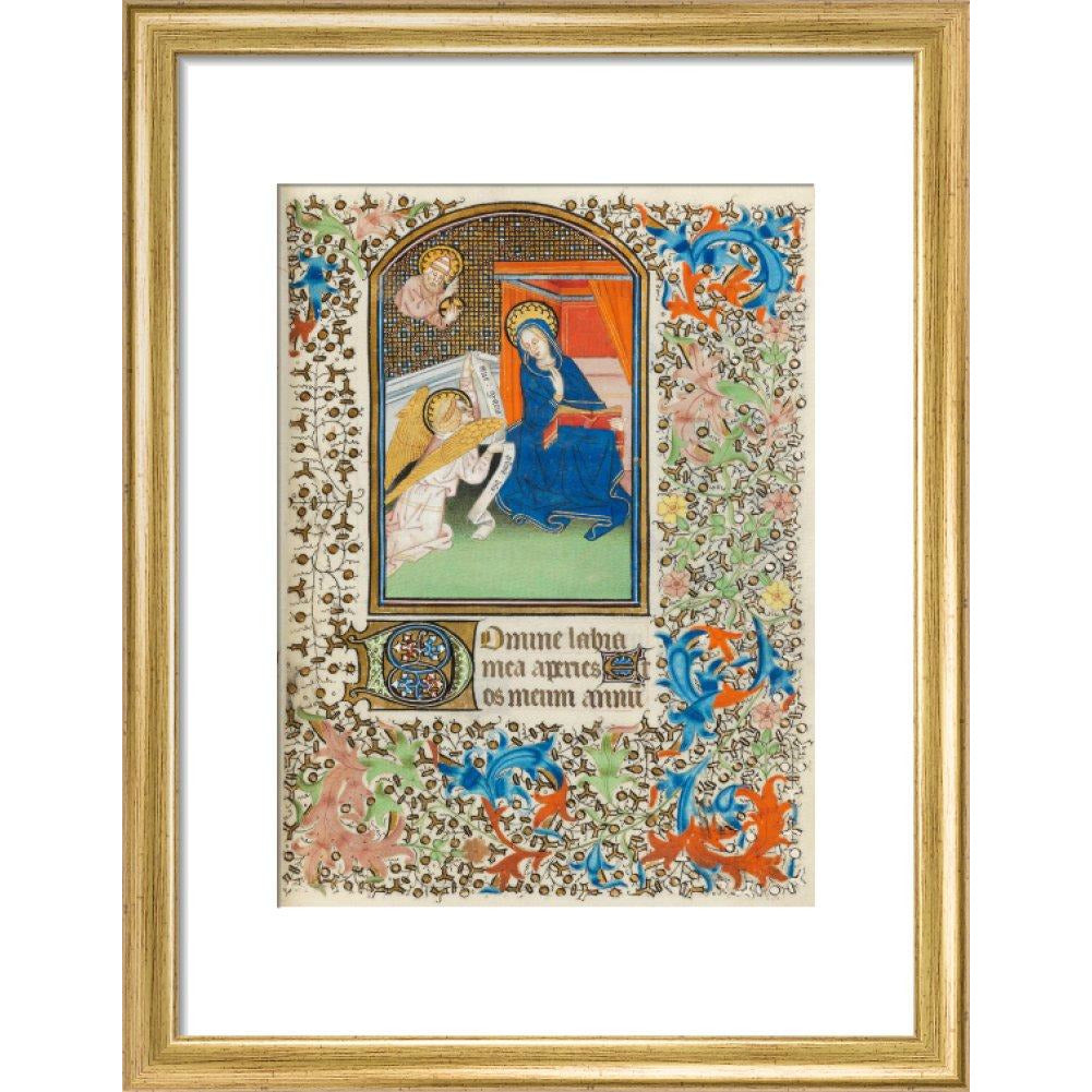 The Annunciation, Besancon Book of Hours - Art print