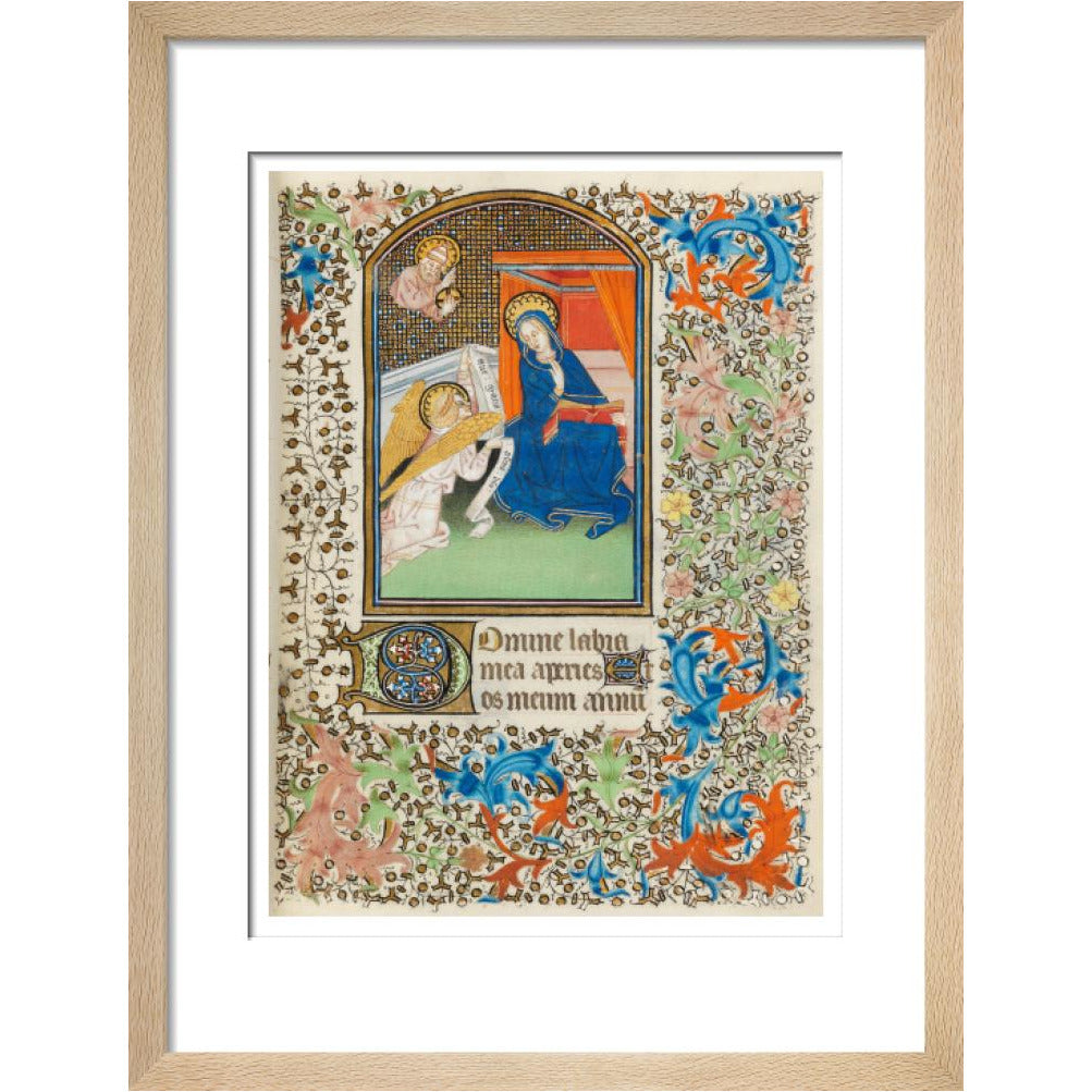 The Annunciation, Besancon Book of Hours - Art print
