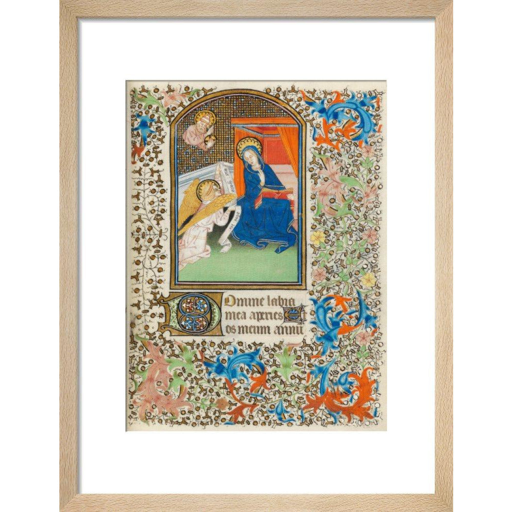 The Annunciation, Besancon Book of Hours - Art print
