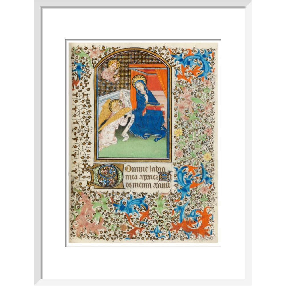 The Annunciation, Besancon Book of Hours - Art print