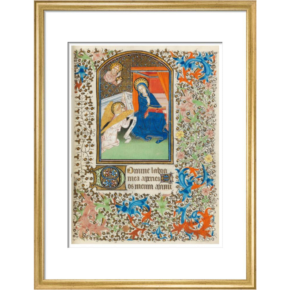 The Annunciation, Besancon Book of Hours - Art print