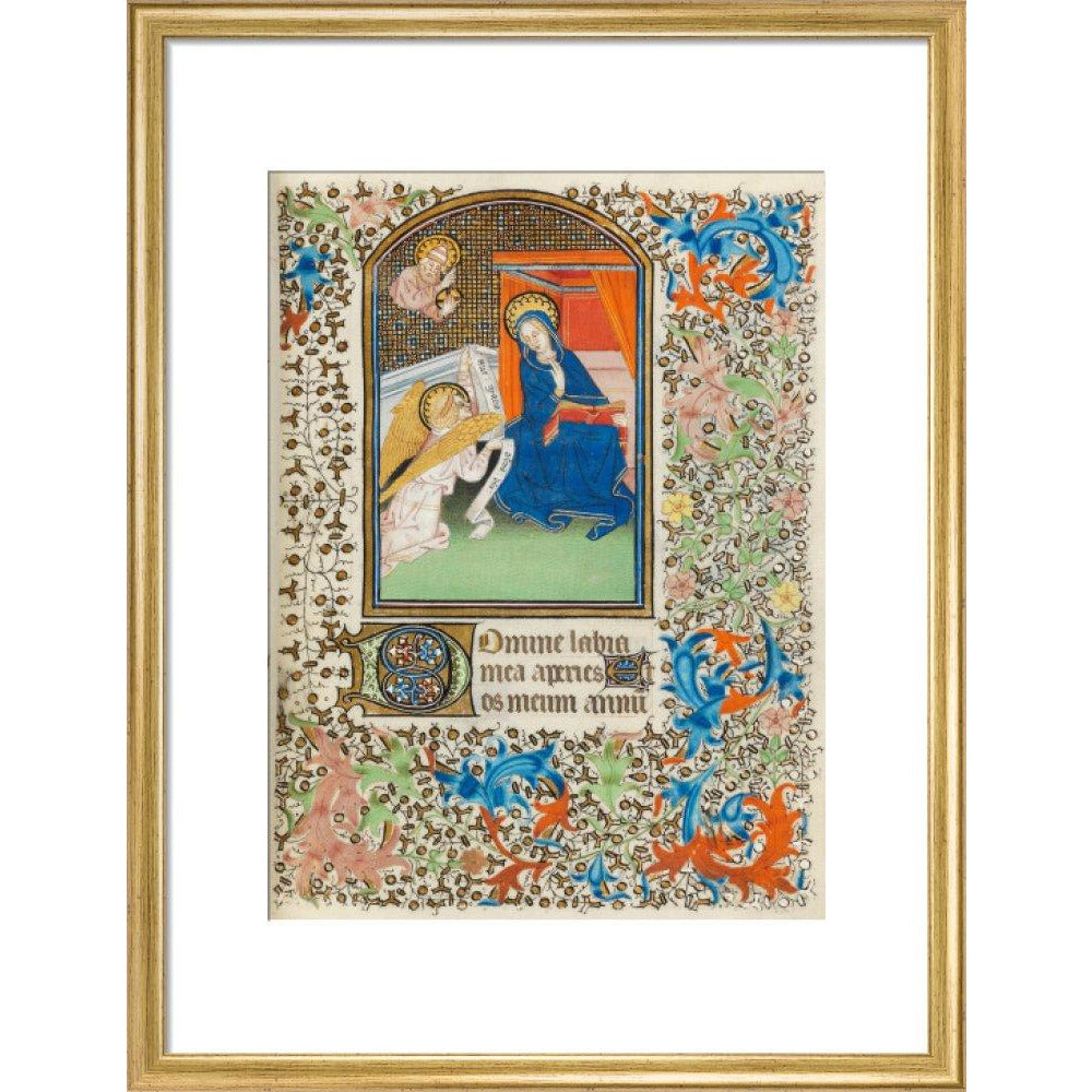 The Annunciation, Besancon Book of Hours - Art print
