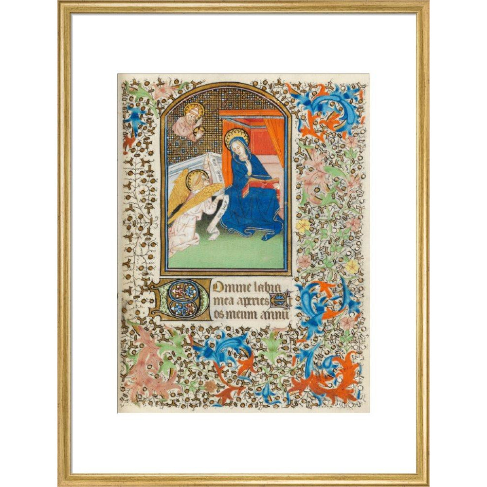 The Annunciation, Besancon Book of Hours - Art print
