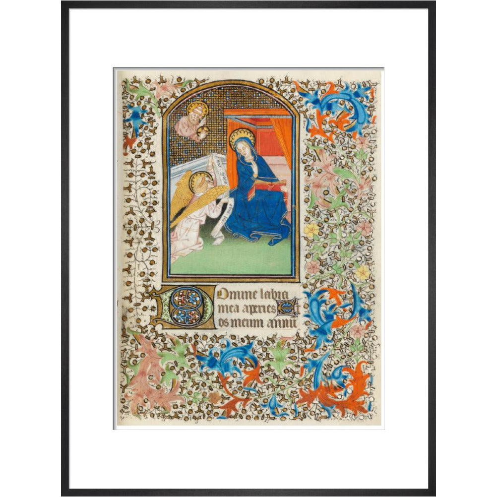 The Annunciation, Besancon Book of Hours - Art print