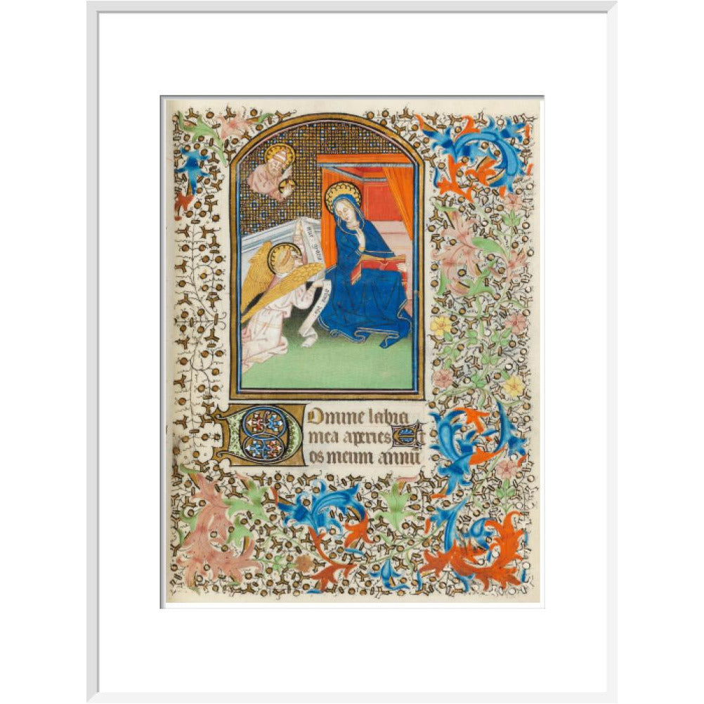 The Annunciation, Besancon Book of Hours - Art print