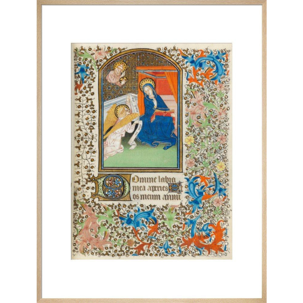 The Annunciation, Besancon Book of Hours - Art print