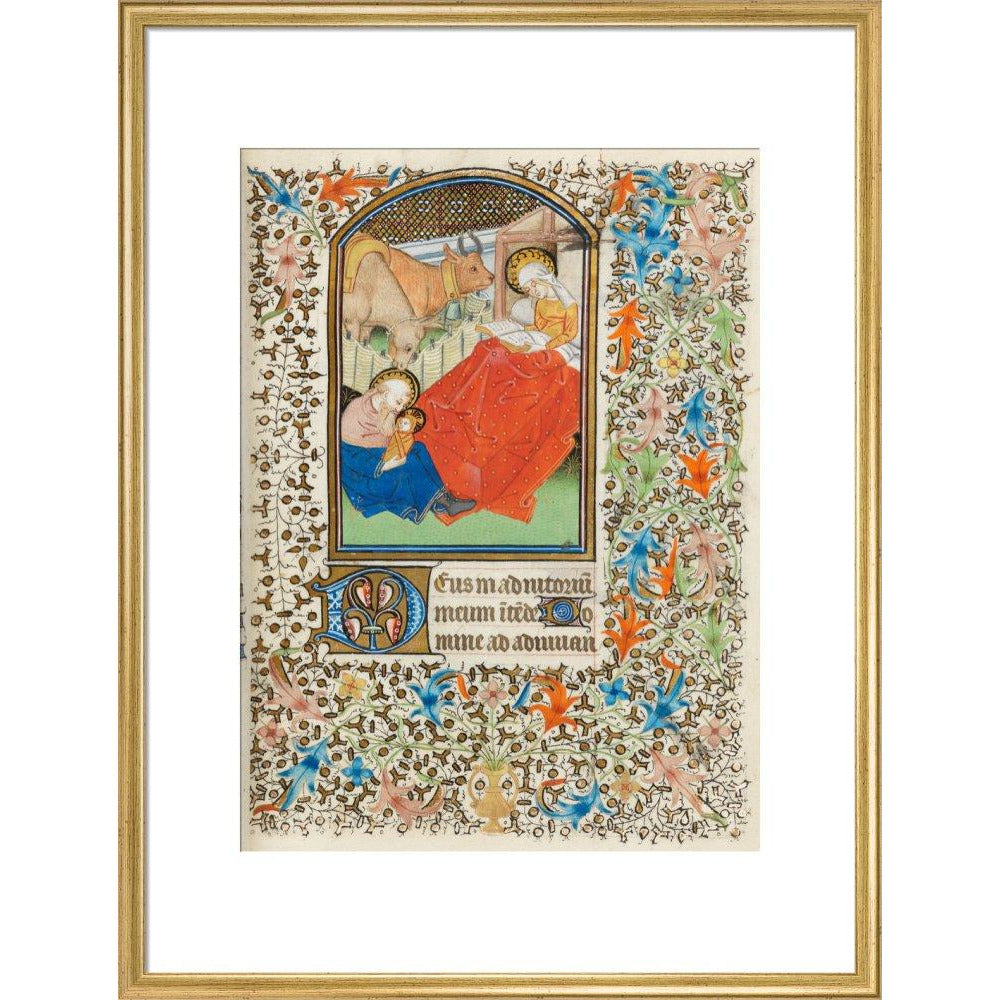 Nativity, with the Virgin reading - Art print