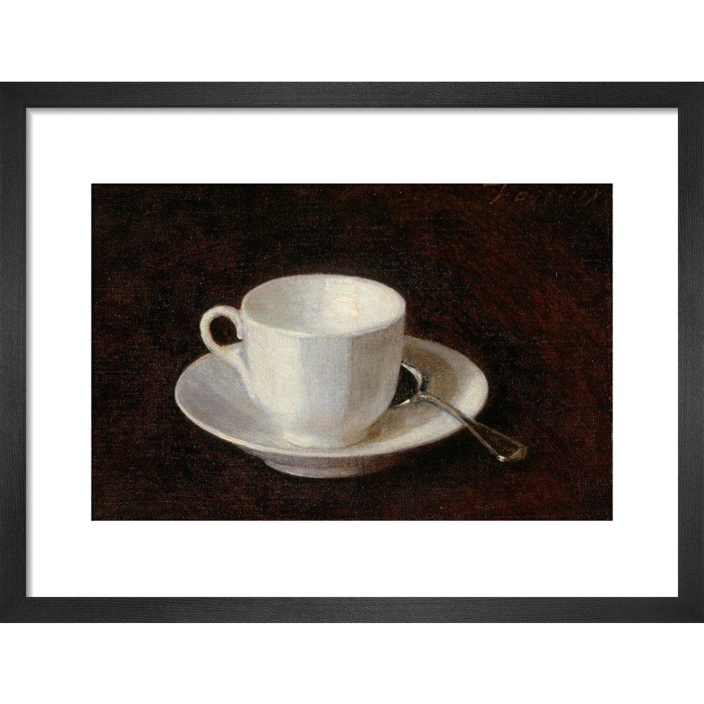 White cup and saucer - Art print