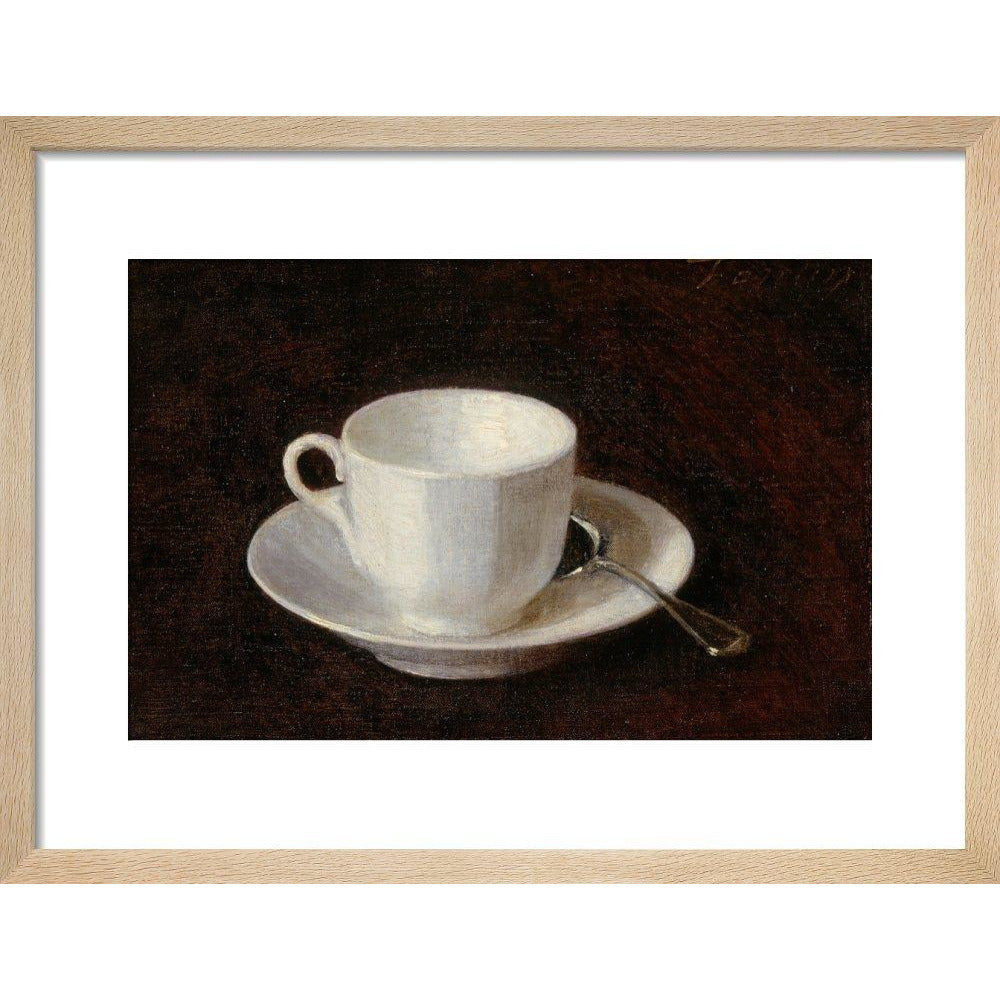 White cup and saucer - Art print