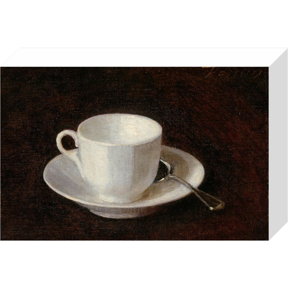 White cup and saucer - Art print