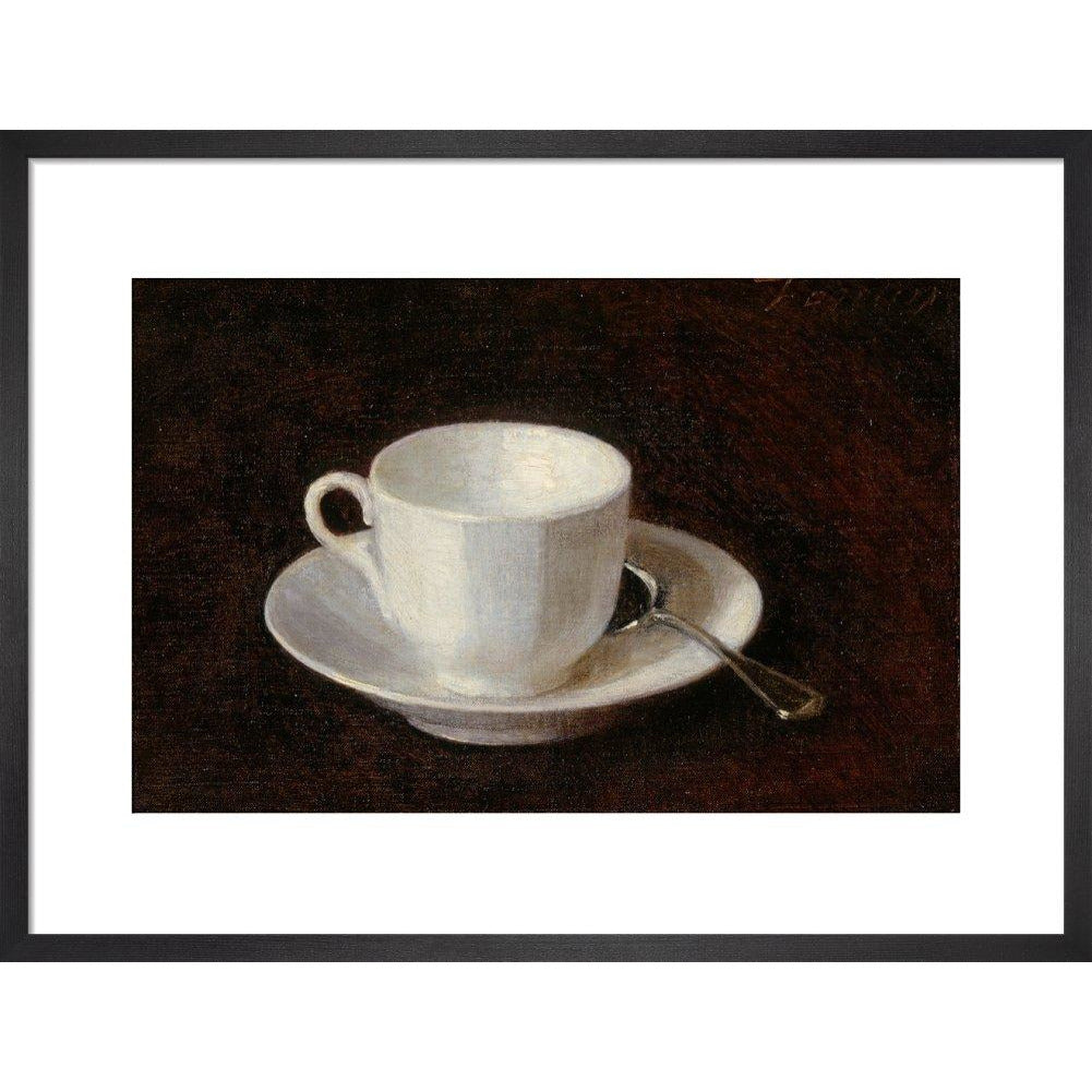 White cup and saucer - Art print