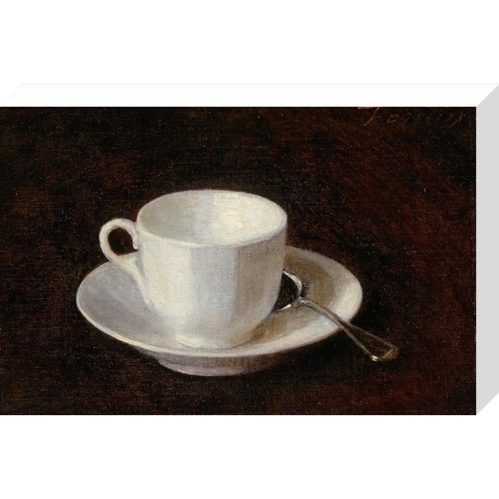 White cup and saucer - Art print
