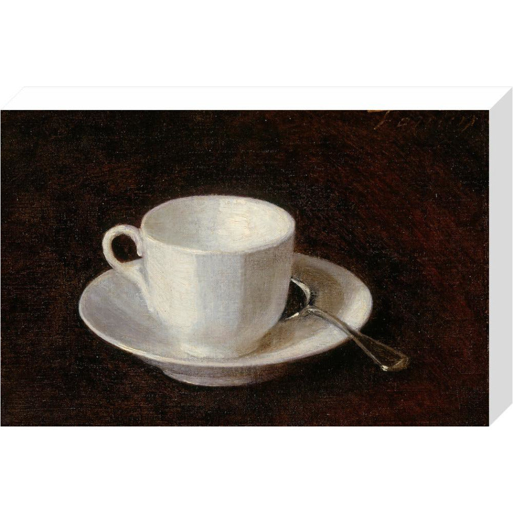 White cup and saucer - Art print