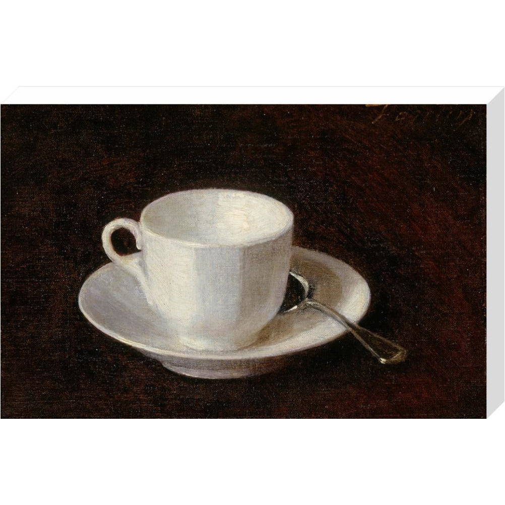 White cup and saucer - Art print