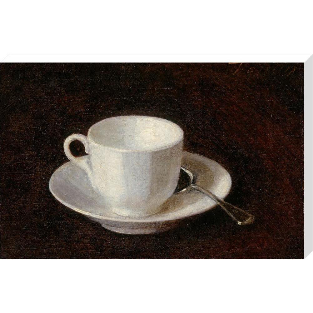 White cup and saucer - Art print