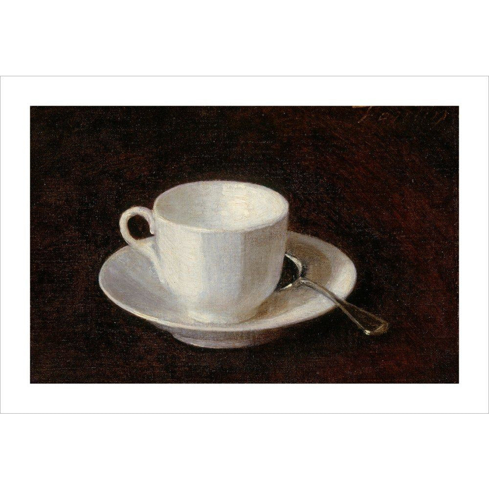 White cup and saucer - Art print