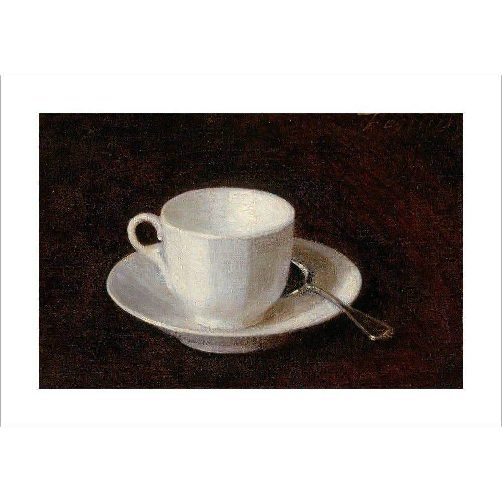 White cup and saucer - Art print