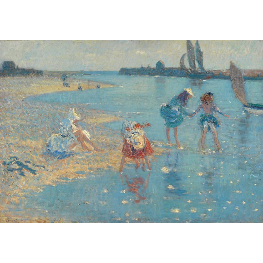 Children Paddling, Walberswick - Art print