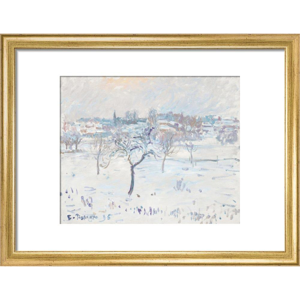 Snowy landscape at Eragny - Art print