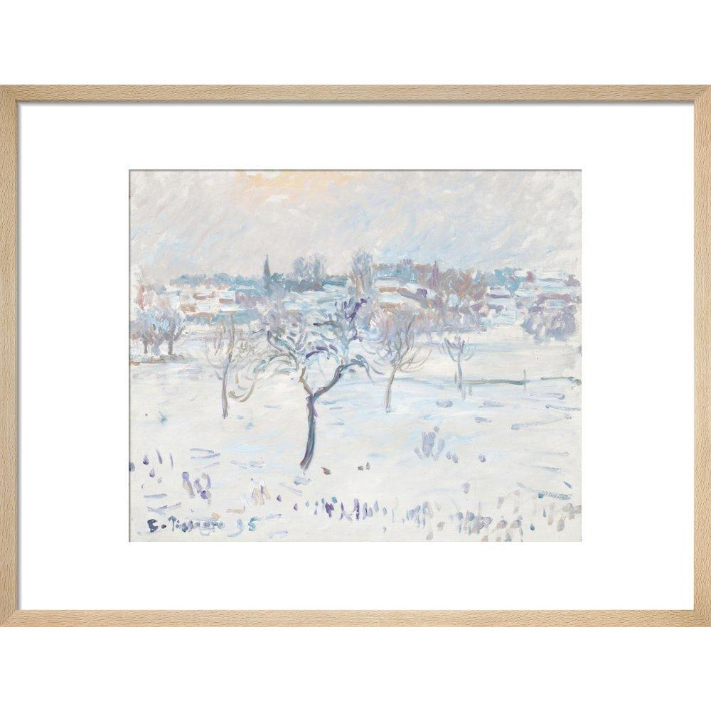Snowy landscape at Eragny - Art print