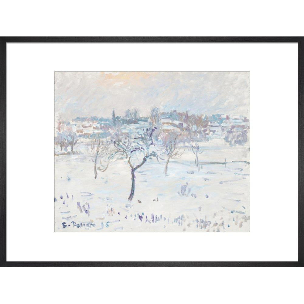Snowy landscape at Eragny - Art print