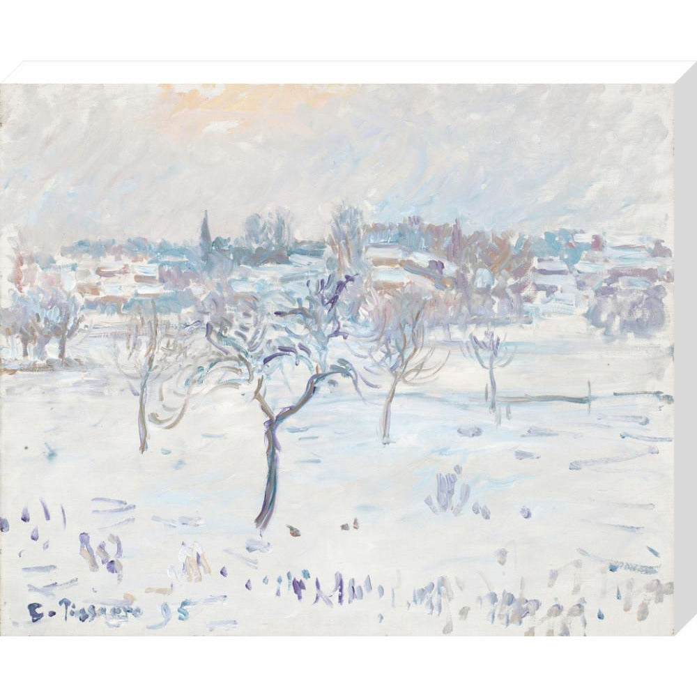 Snowy landscape at Eragny - Art print