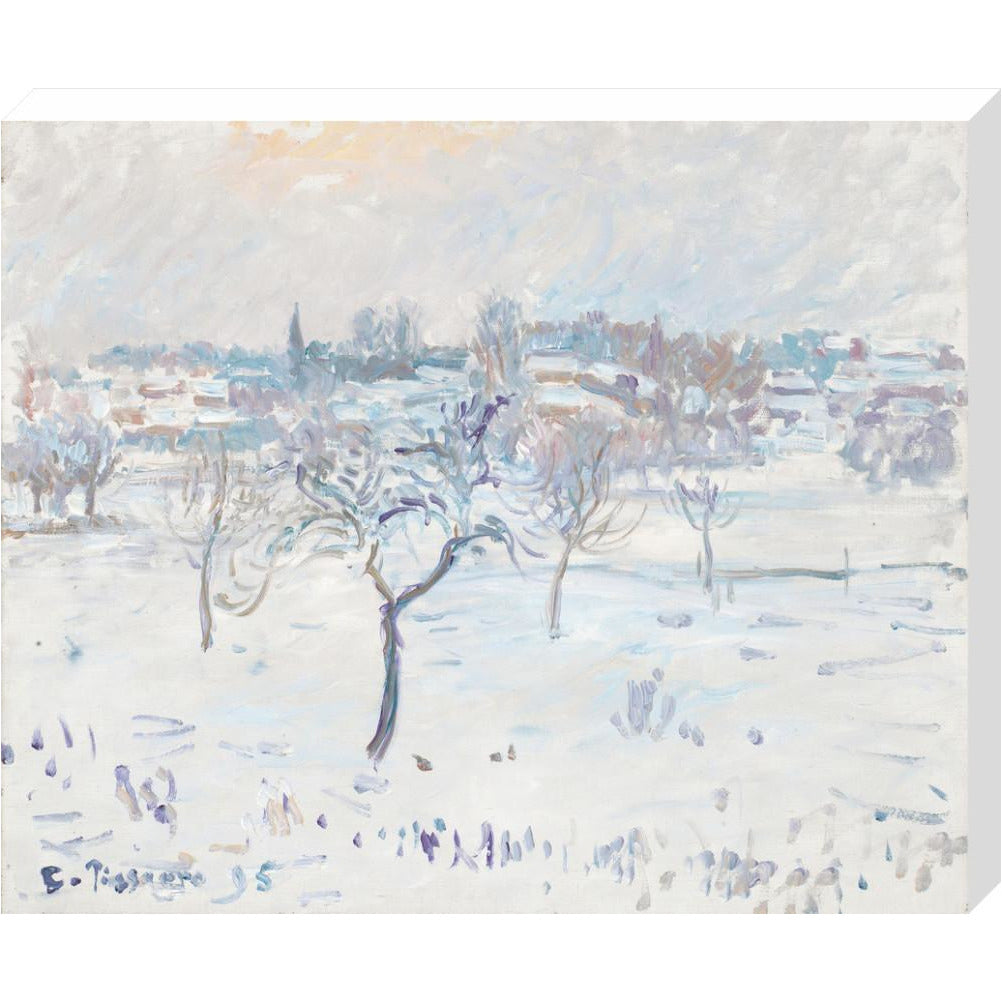 Snowy landscape at Eragny - Art print