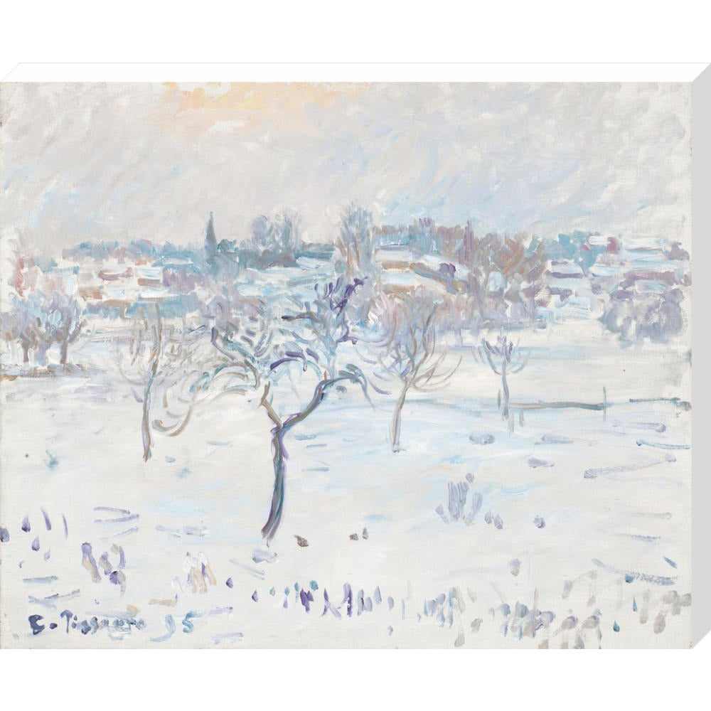 Snowy landscape at Eragny - Art print