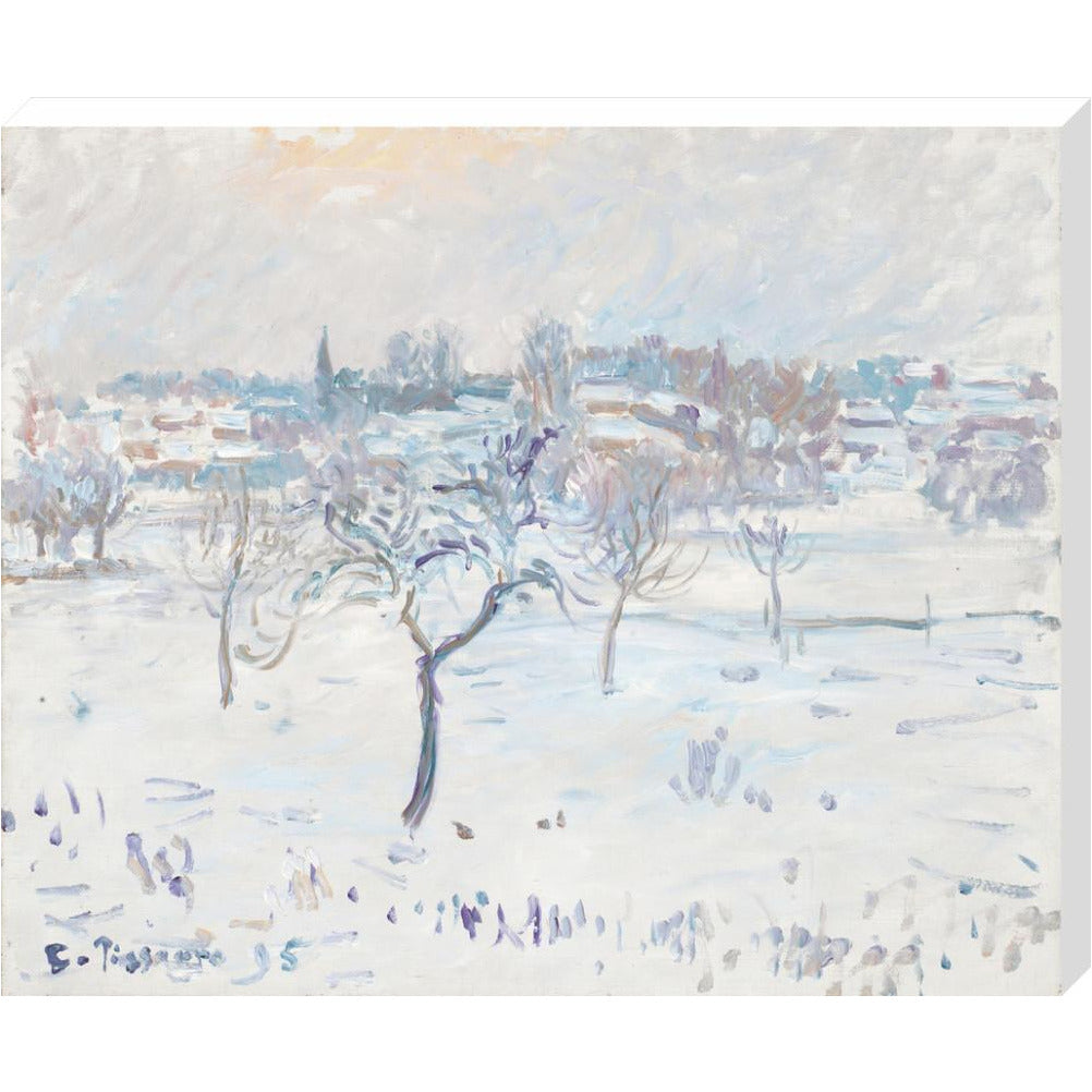 Snowy landscape at Eragny - Art print