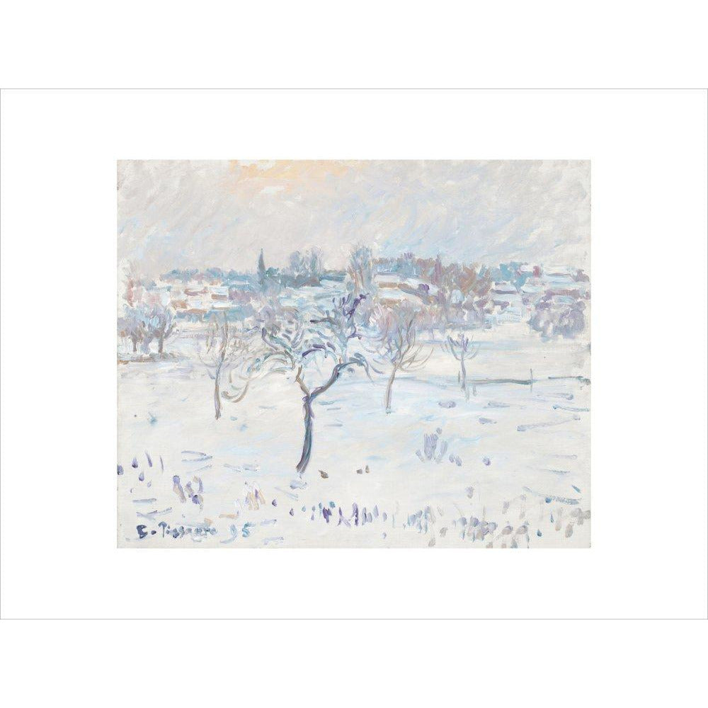 Snowy landscape at Eragny - Art print