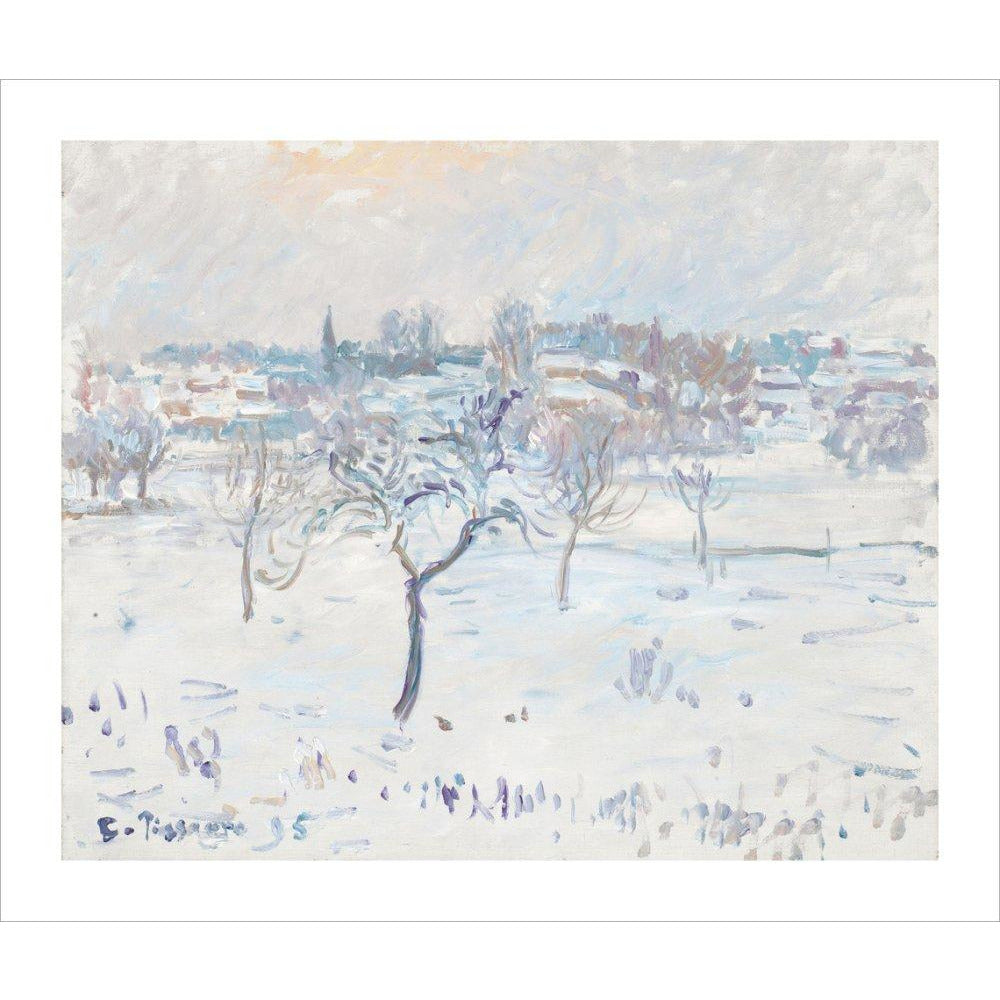 Snowy landscape at Eragny - Art print