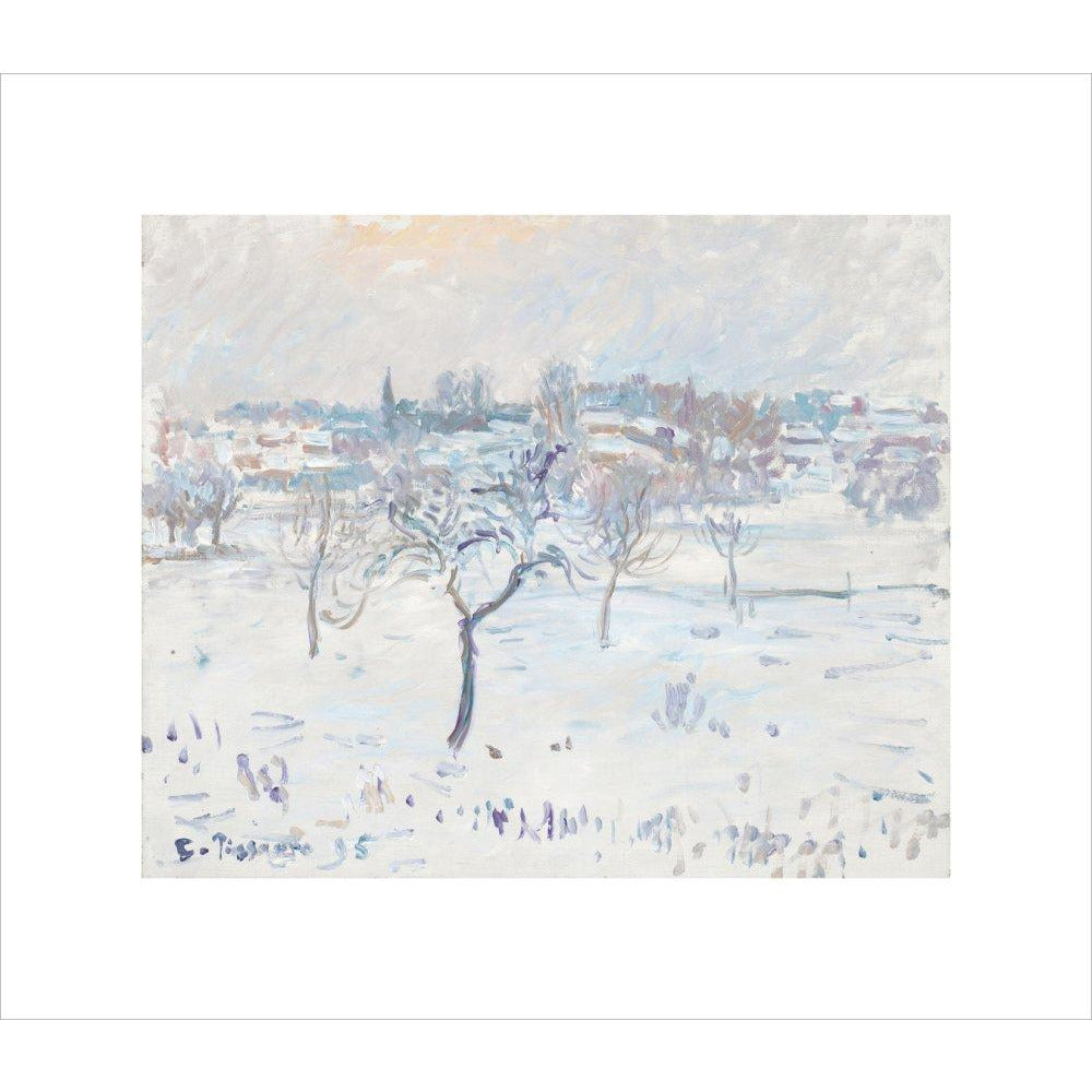 Snowy landscape at Eragny - Art print