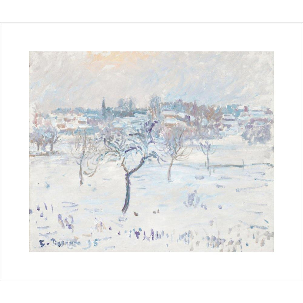 Snowy landscape at Eragny - Art print