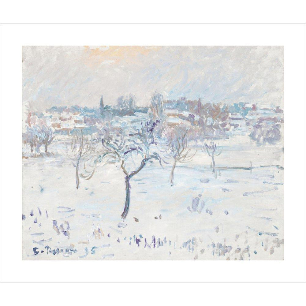 Snowy landscape at Eragny - Art print