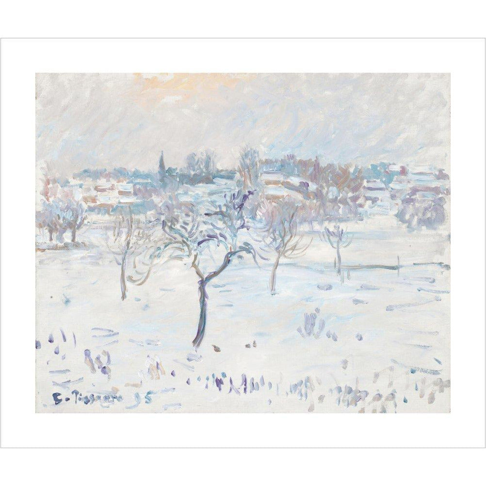 Snowy landscape at Eragny - Art print