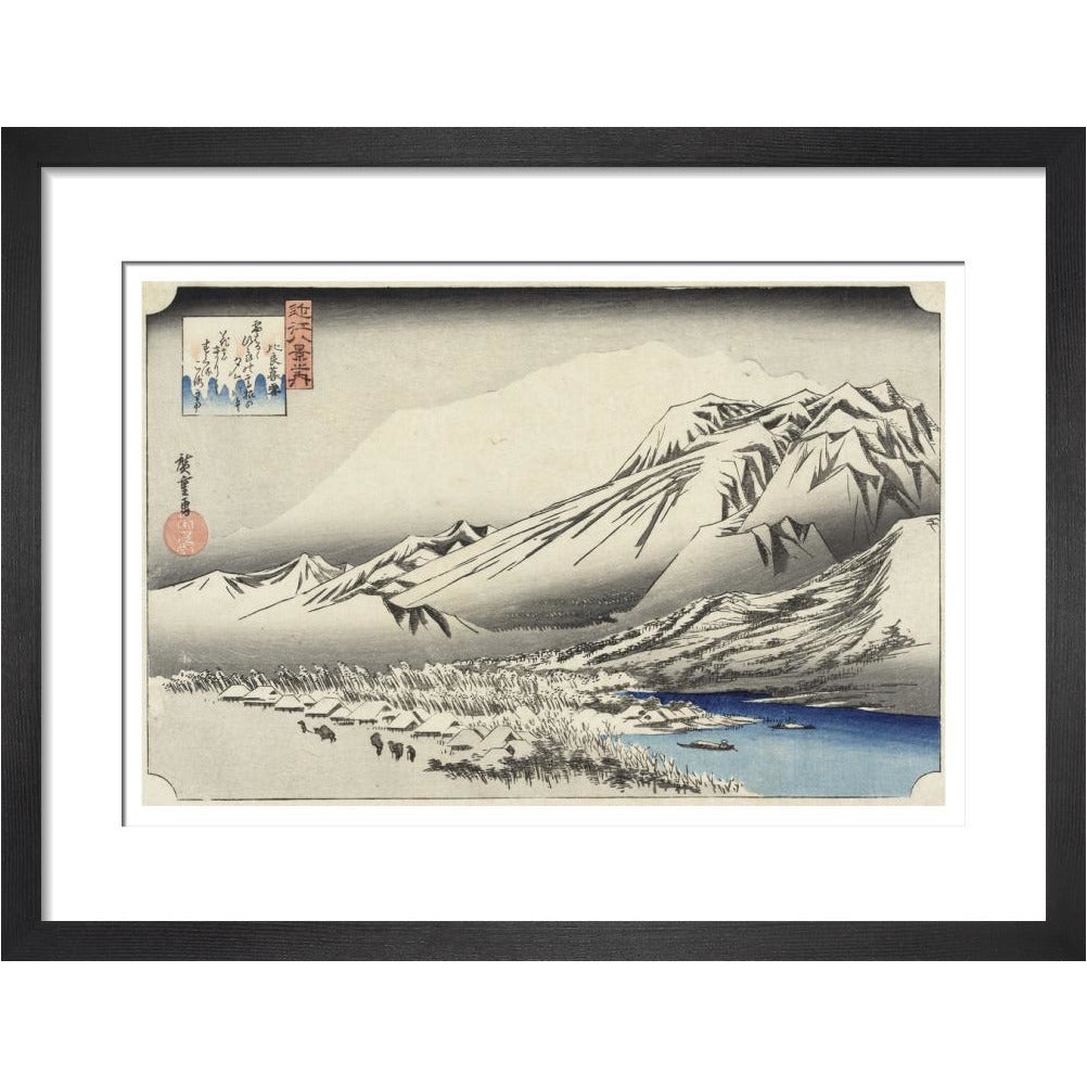 Evening Snow on Mount Hira - Art print